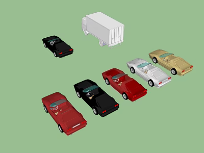 Cabriolet Container Truck 3d model Cabriolet Container Truck 3d model