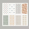 Background Wall Decorative Tiles With Various Colorful Patterns And Designs 3d model
