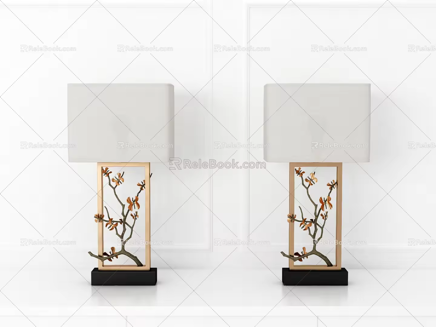 New Chinese Style Table Lamp 3d model