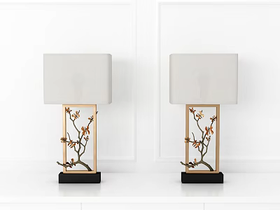 New Chinese Style Table Lamp 3d model