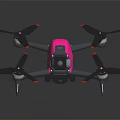 Advanced High Quality Pink Quadcopter Drone With Camera And Four Propellers 3d model