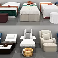 Various Styles Comfortable Massage Bed With Matching Stools Soft Mattresses And Covers