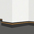 Modern skirting aluminum alloy skirting luminous skirting 3d model