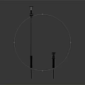 Two Sizes Telescopic Metal Poles With Black Grip And Top Mounted Components