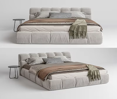 Modern Double Bed 3d model
