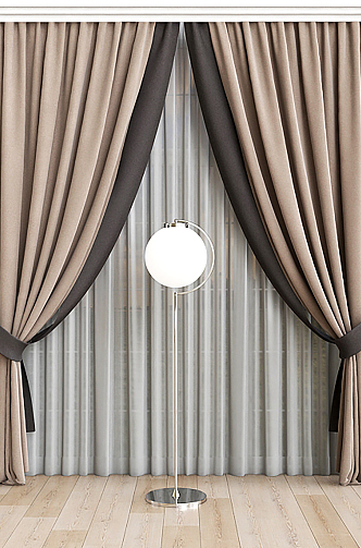 Modern Curtains 3d model