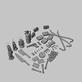 Retro Adventure Themed Playground Equipment With Vintage Kerosene Lamp Compass And First Aid Kit