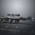 Sniper Rifle with High Precision Scope Modern Tactical Design Advanced Barrel and Body Structure 3d model