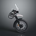 Sleek Modern Motorcycle With Black Tire White Body And Front Windshield Design