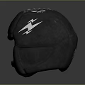 Modern Weapon Tactical Helmet With Black Shell And White Graphic Details