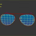 Stylish Sunglasses For Daily Life With Blue Reflective Lenses And Metal Frame Design