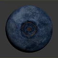 Fresh Blueberry With Vibrant Blue Color Glossy Surface And Detailed Top Stem