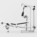 Multifunctional Fitness Equipment With Seated Bench Barbell And Cable System