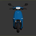 Blue Electric Motorcycle With Sleek Modern Design Black Seat And Headlight