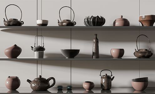 New Chinese Tea Set 3d model