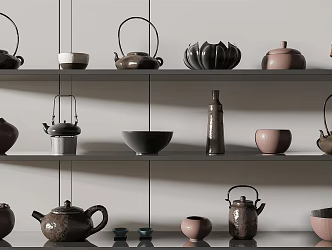 New Chinese Tea Set 3d model