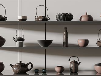 New Chinese Tea Set 3d model