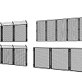 Different Types of Metal Chain Link Fences With Various Designs for Outdoor Use