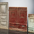 Vintage Wooden Hinged Doors In Different Colors With Old Style Design