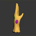 Medical Hand Rehabilitation Training Model With Golden Structure And Colored Therapy Gems