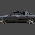 The 90's car. 3d model