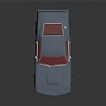 Blue Vintage Sports Car with Red Interior Sleek Body Design and Shiny Wheels