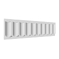 White Decorative Lines With Curved Grooves In Continuous Long Strip Design 3d model