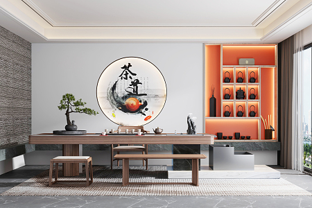 New Chinese Tea Room 3d model