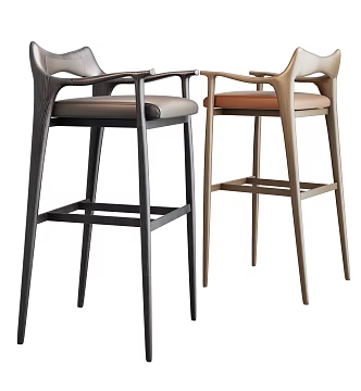 Modern pertica Bar Chair 3d model