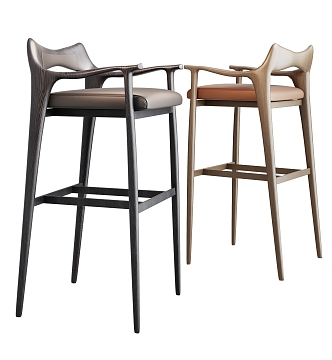 Modern pertica Bar Chair 3d model