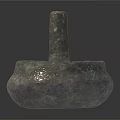 Traditional Stone Mortar And Pestle For Grinding Spices In Daily Kitchen Use
