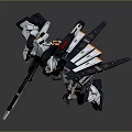 Mecha Robot Character With Mechanical Wings Armor And Weapon In Dynamic Pose 3d model