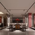 Modern Specialty Store Interior Design With Elegant Bookshelves Sofa And Tables