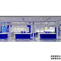 Material Color Optical Laboratory Interior With Display Cabinets And Testing Equipment 3d model