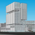 Modern Office Complex Aerial View With Landscaped Areas And Water Features