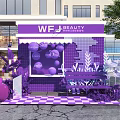 Purple Themed Photo Check-in Spot With Beauty Worthlove Archway And Decorative Displays