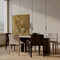 Modern dining table 3d model