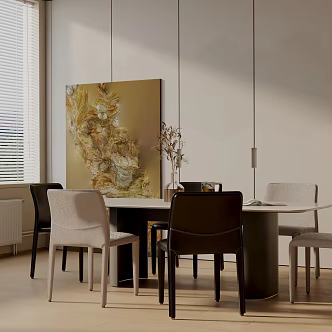Modern dining table 3d model