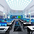 Modern Classroom Computer Classroom Smart Classroom Science and Technology Classroom 3d model