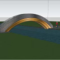 Modern Bridge Luhu Bingling Bridge 3d model