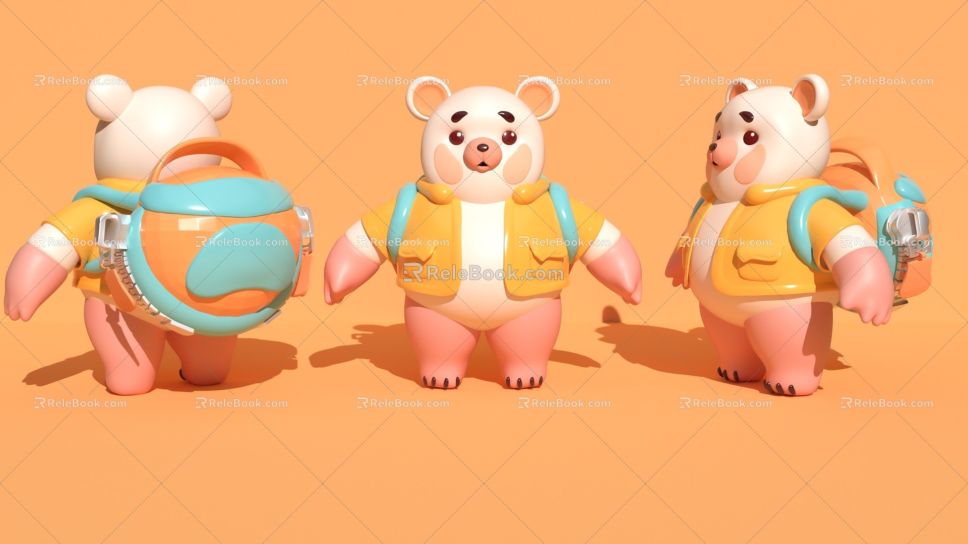 Dog Bear IP Character Bear Panda Lovable Bear Reptile model