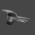 Aircraft Landing Gear System With Multiple Wheels And Metal Support Structure 3d model