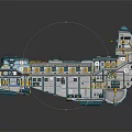 Detailed Intricate Vessel Interior Cross - Section With Multi - Level Layout Pipes And Rooms