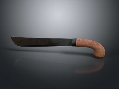 Essential Daily Use Kitchen Knife With Wooden Handle And Sharp Metal Blade 3d model Essential Daily Use Kitchen Knife With Wooden Handle And Sharp Metal Blade 3d model