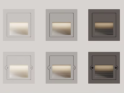 Home Electrical Switch Panels with Various Designs in White and Dark Gray 3d model