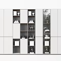 Modern Study Bookcase Bookshelf Display Cabinet Hallway Locker Sideboard Decorative Cabinet Book Decorative Ornaments 3d model