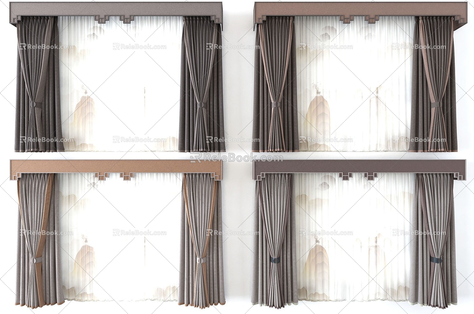 New Chinese Curtain 3d model