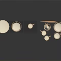 Modern Minimalist Ceramic Tableware Set With Stacked Plates Bowls And Cups