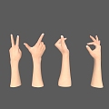 hand gesture palm finger pretty hand woman's hand 3d model