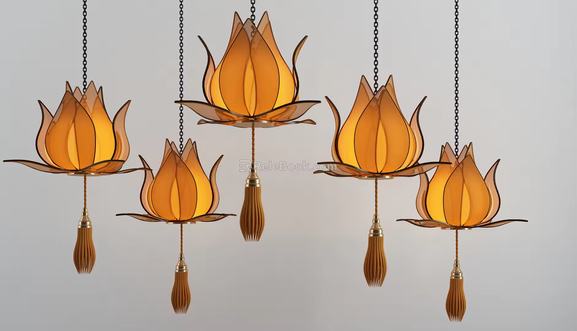 New Chinese Chandelier 3d model